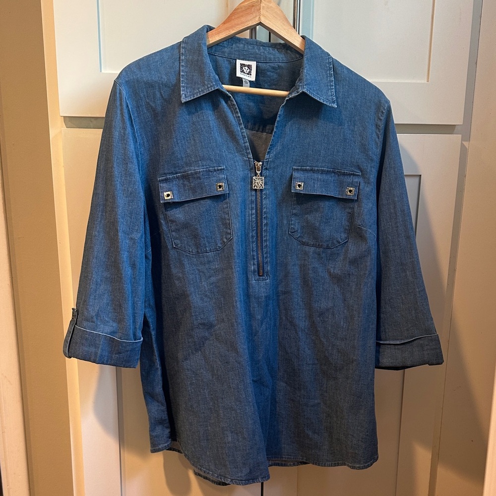 Denim Blue Women’s Anne Klein Blouse